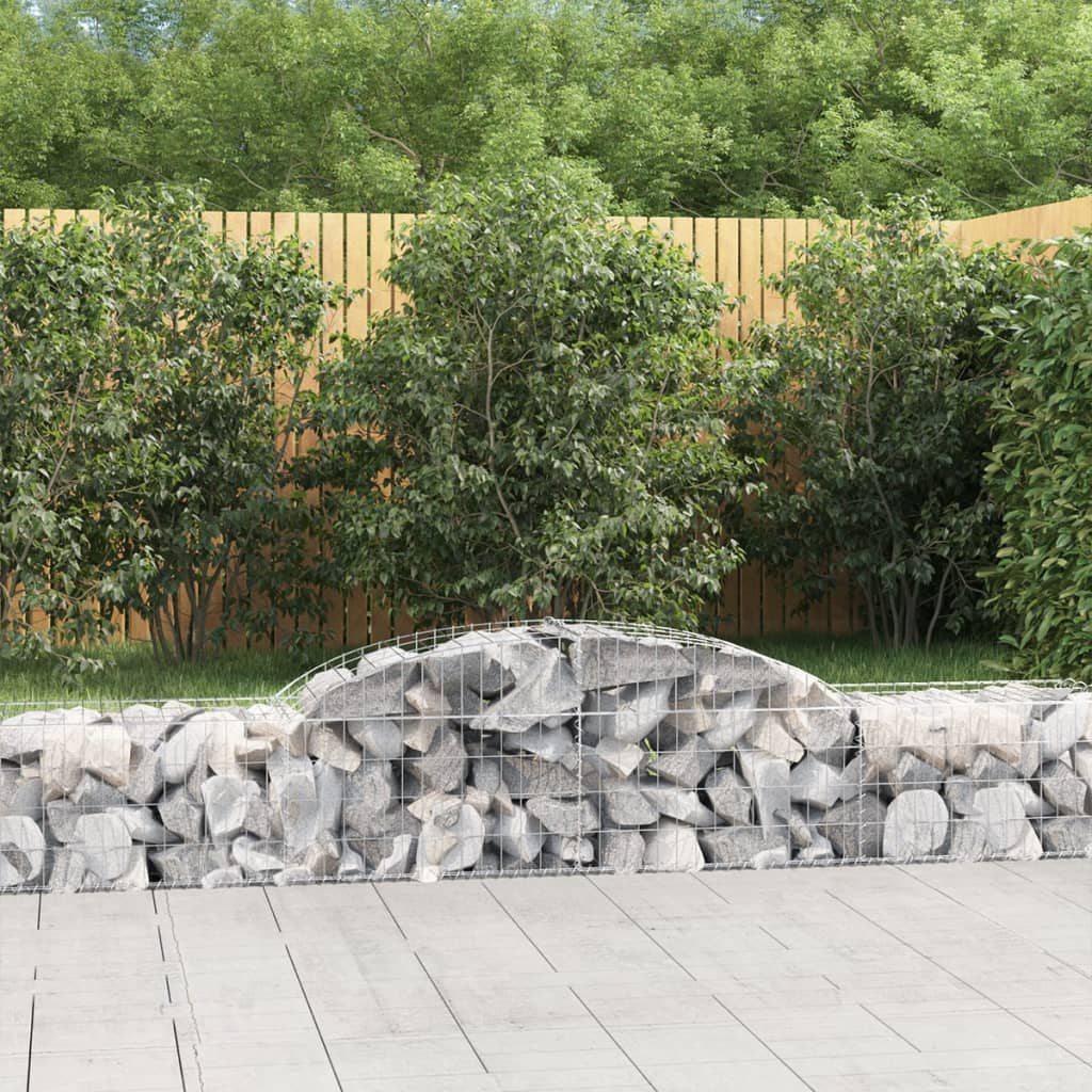 vidaXL Paniers à gabions arqués 12 pcs 300x50x40/60 cm fer galvanisé