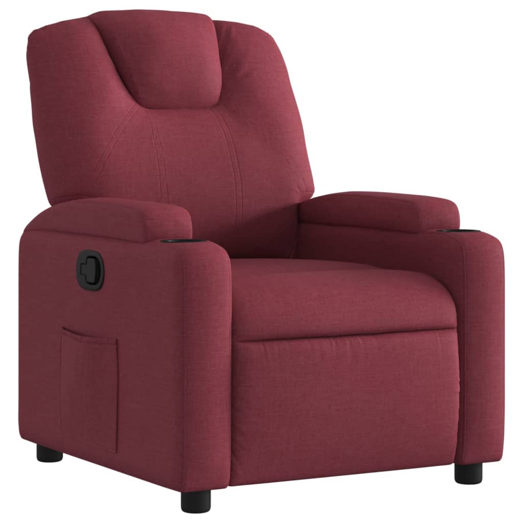 vidaXL Fauteuil inclinable Rouge bordeaux Tissu