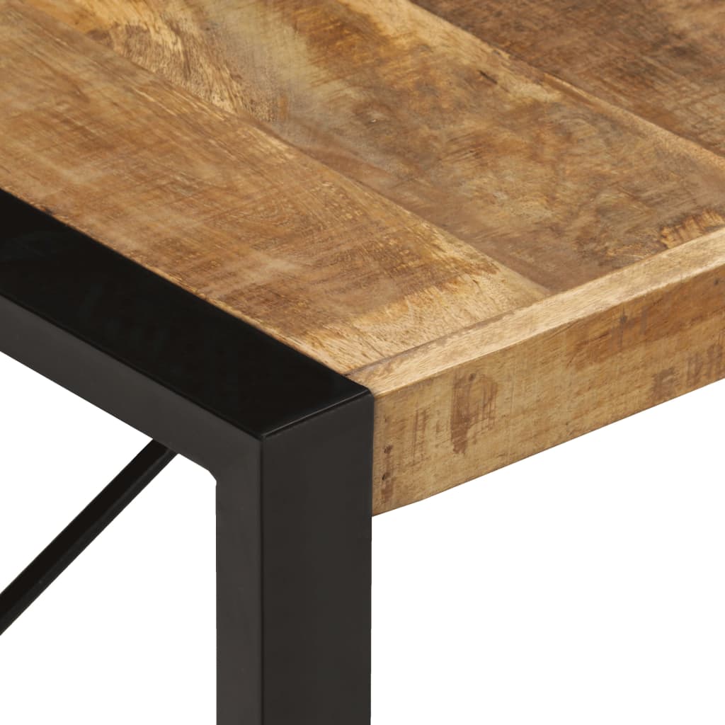 vidaXL Table basse 140x70x40 cm Bois de manguier brut