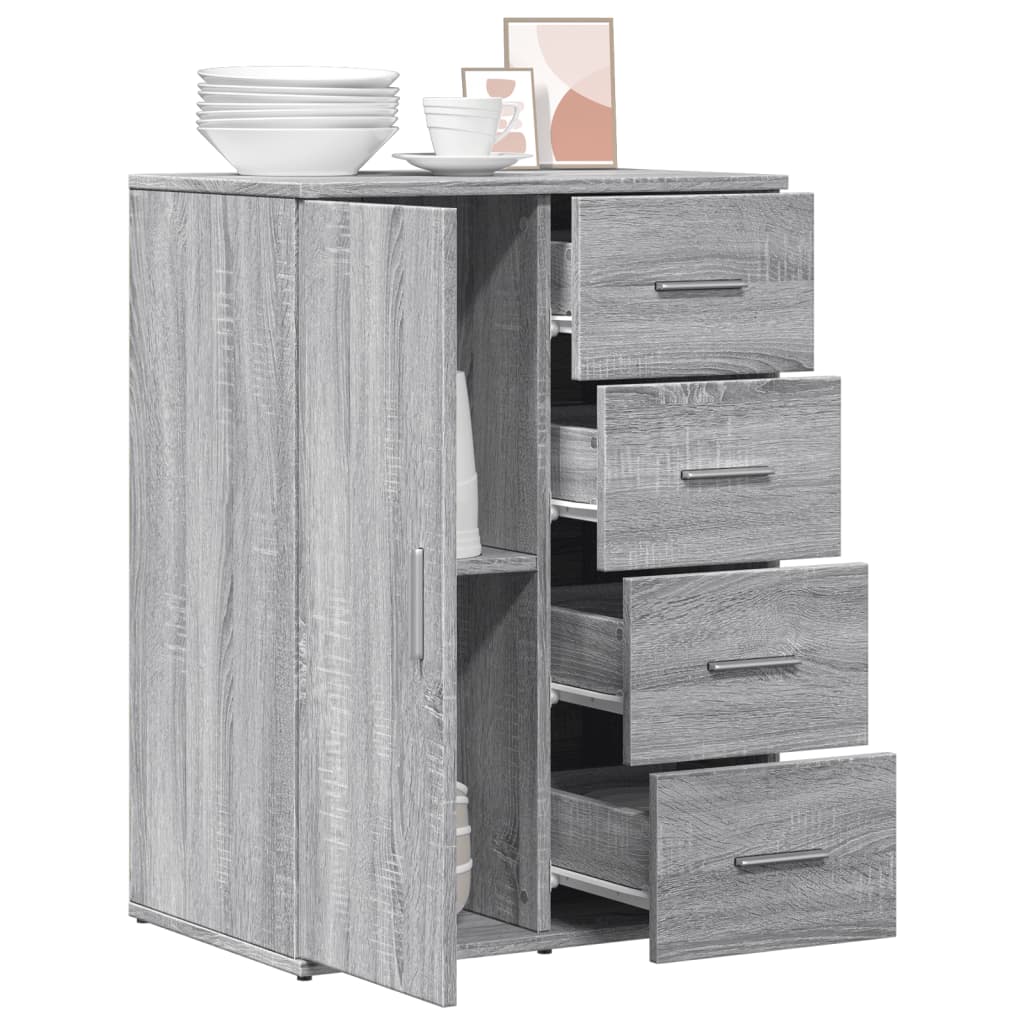 vidaXL Buffet sonoma gris 59x39x80 cm bois d'ingénierie