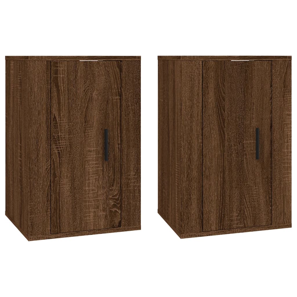 vidaXL Meubles TV muraux 2 pcs Chêne marron 40x34,5x60 cm