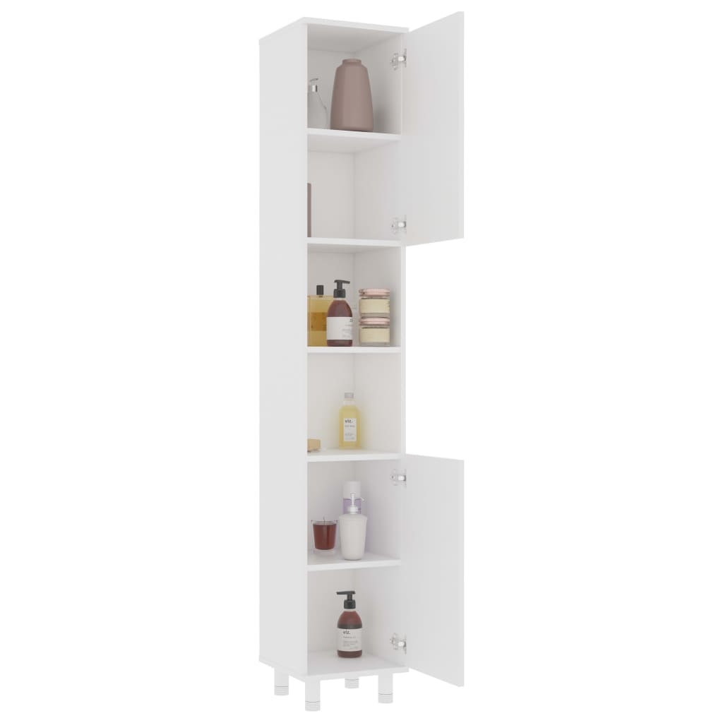 vidaXL Ensemble de meubles de salle de bain 3pcs Blanc Bois ingénierie