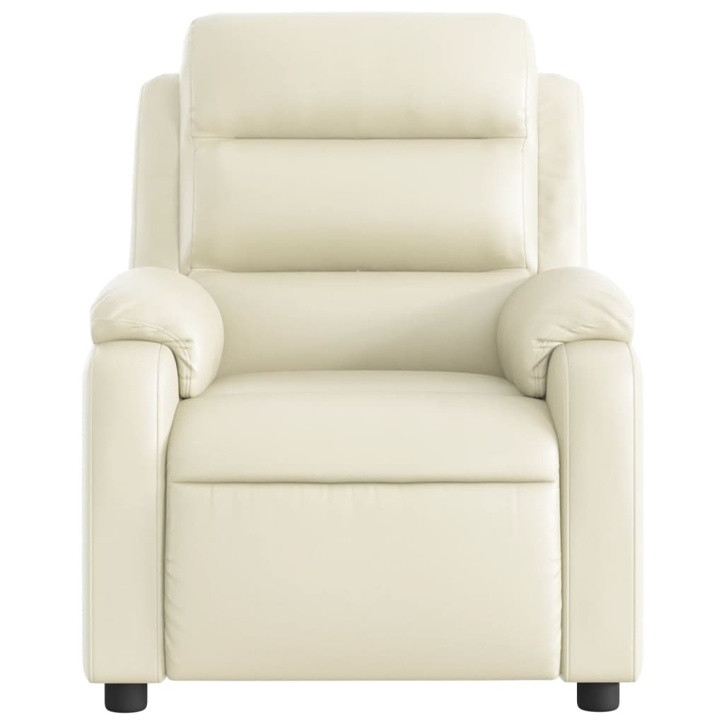 vidaXL Fauteuil inclinable Crème Similicuir