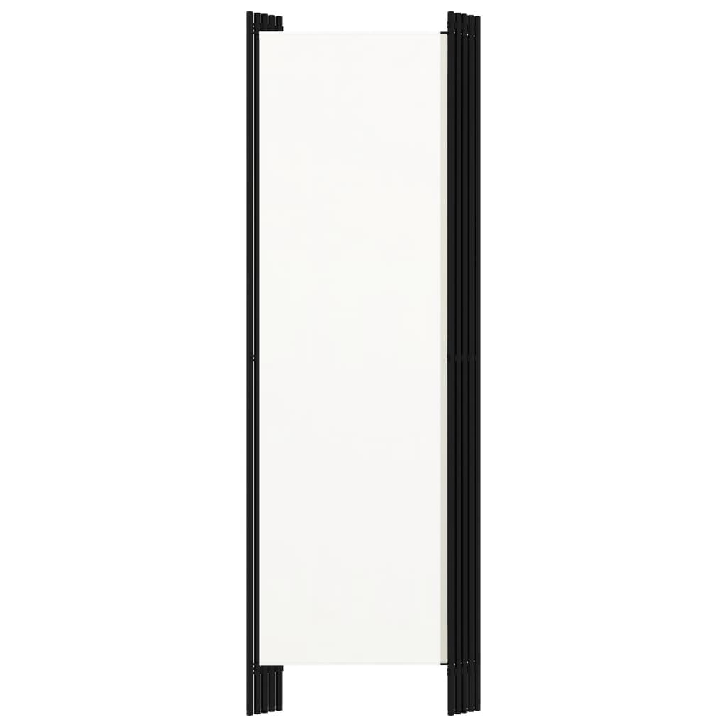 vidaXL Cloison de séparation 5 panneaux Blanc crème 250x180 cm