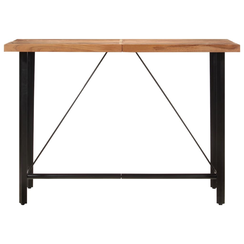 vidaXL Table de bar 150x70x107 cm bois massif d'acacia et fer