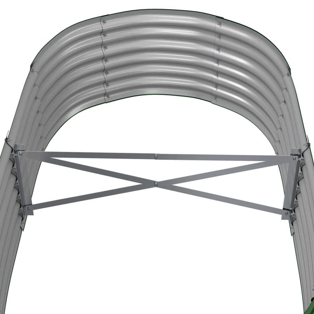 vidaXL Lit surélevé de jardin Acier enduit de poudre 152x80x36 cm Vert