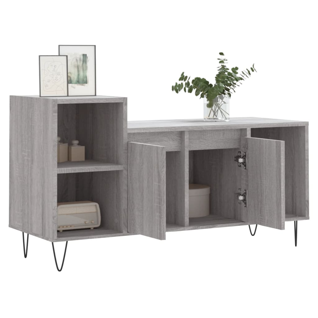 vidaXL Meuble TV Sonoma gris 100x35x55 cm Bois d'ingénierie