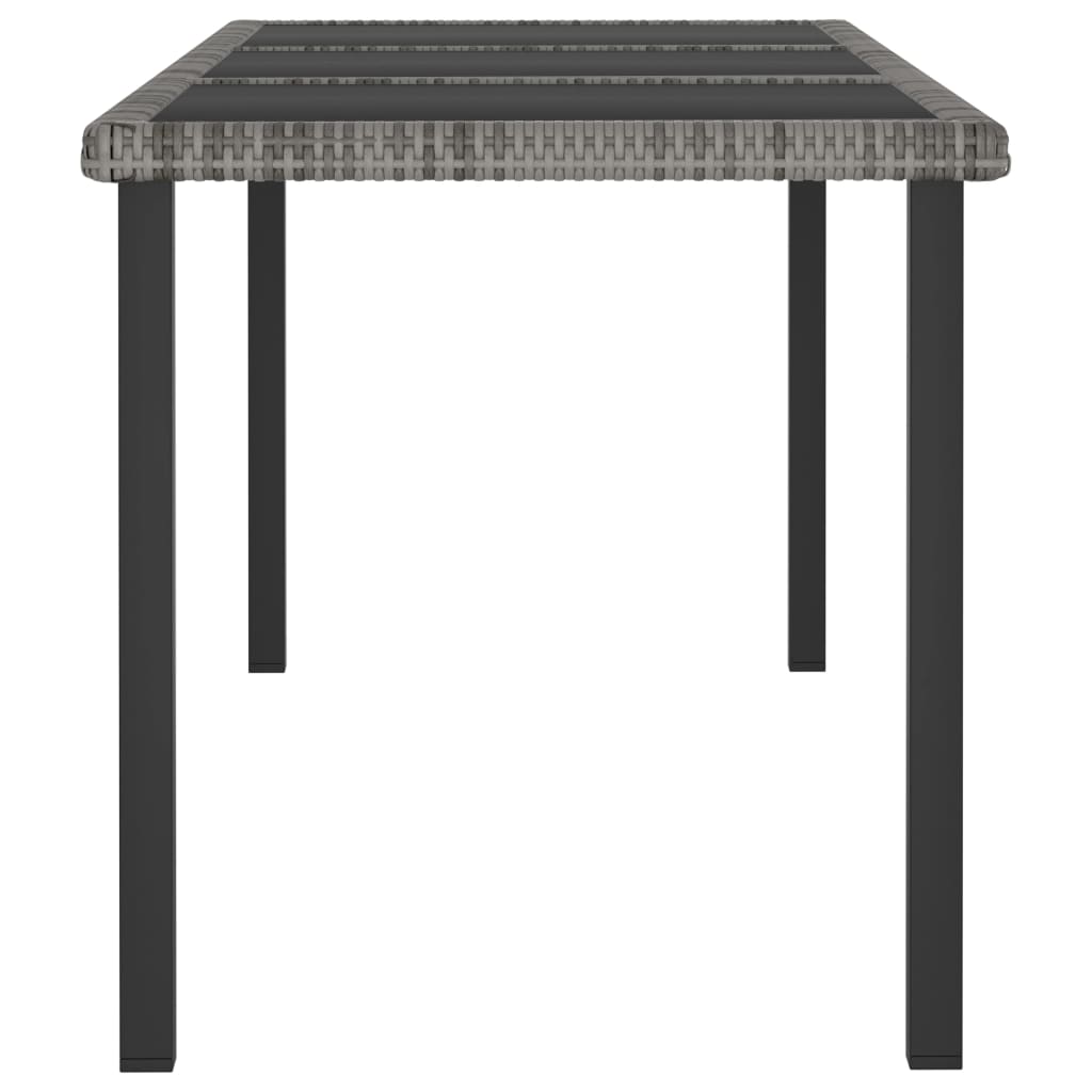 vidaXL Ensemble de salle à manger de jardin 9 pcs Résine tressée Gris