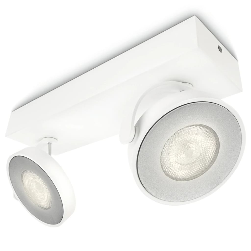 Philips myLiving Projecteur à LED Clockwork 2x4,5 W blanc 531723116
