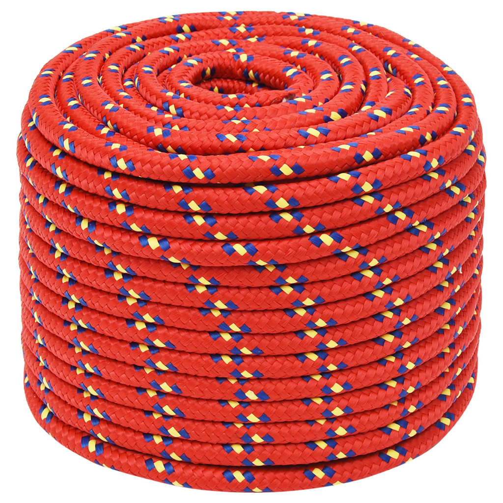 vidaXL Corde de bateau Rouge 12 mm 100 m Polypropylène