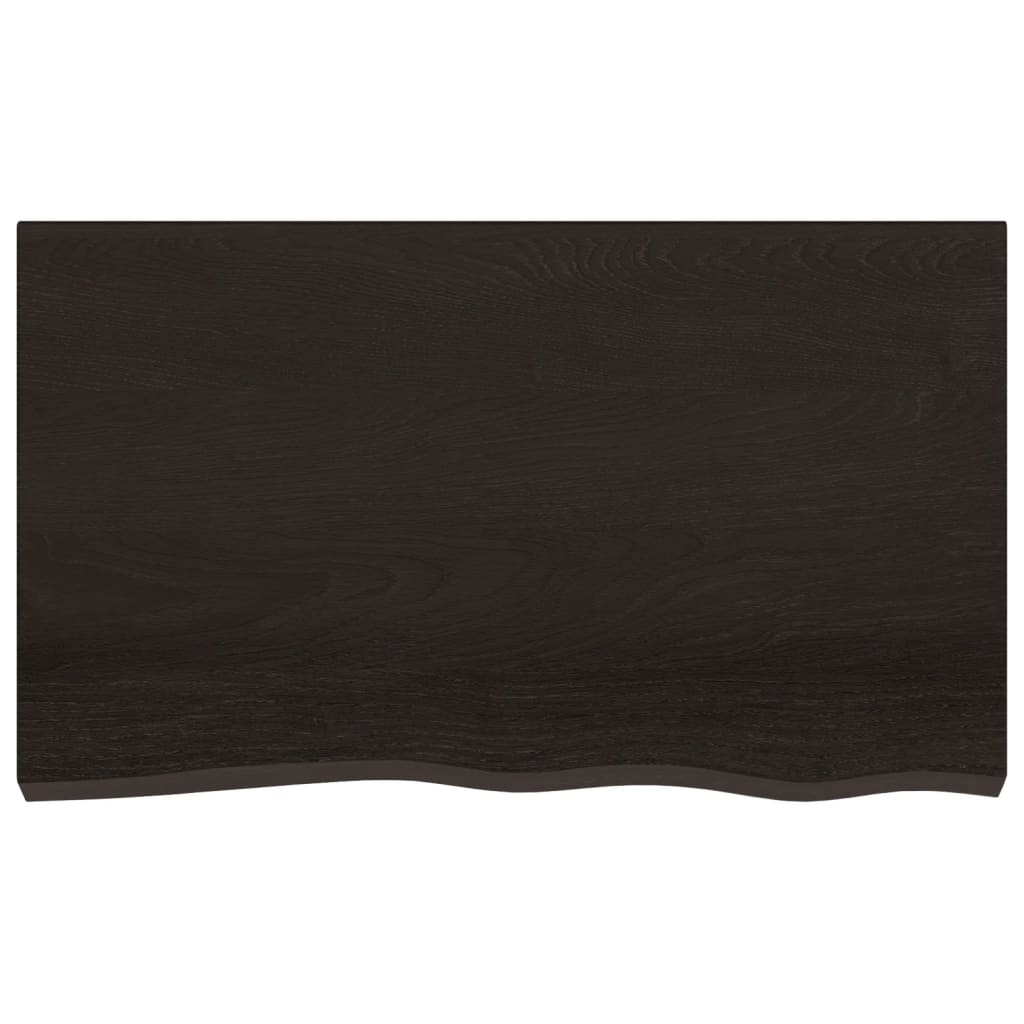 vidaXL Comptoir de salle de bain marron foncé 100x60x2 cm bois traité