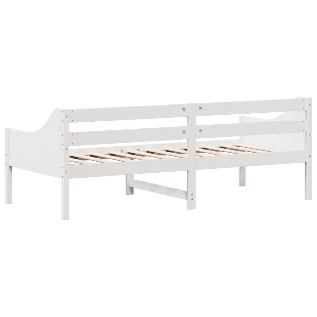 vidaXL Lit de jour sans matelas blanc 90x200 cm bois de pin massif