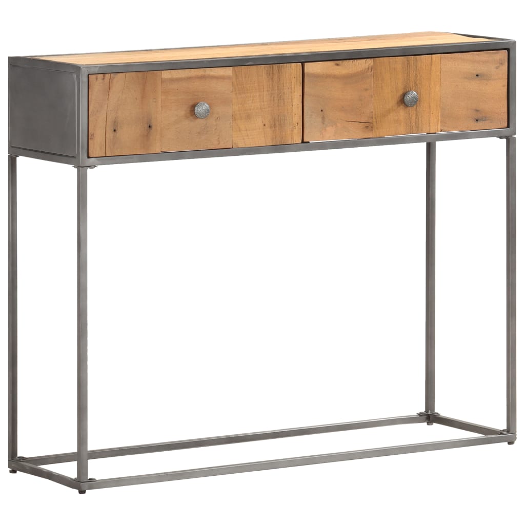 vidaXL Table console 90x30x75 cm Bois de récupération massif