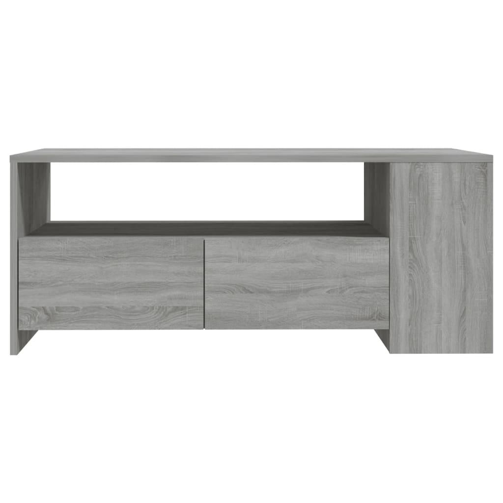 vidaXL Table basse Sonoma gris 102x55x42 cm Bois d'ingénierie