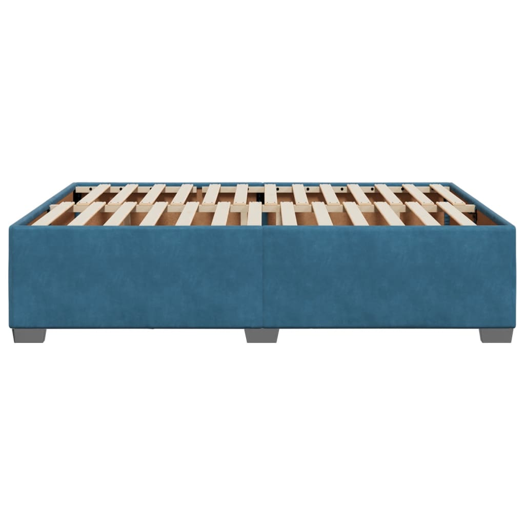 vidaXL Cadre de lit sans matelas bleu 160x200 cm velours