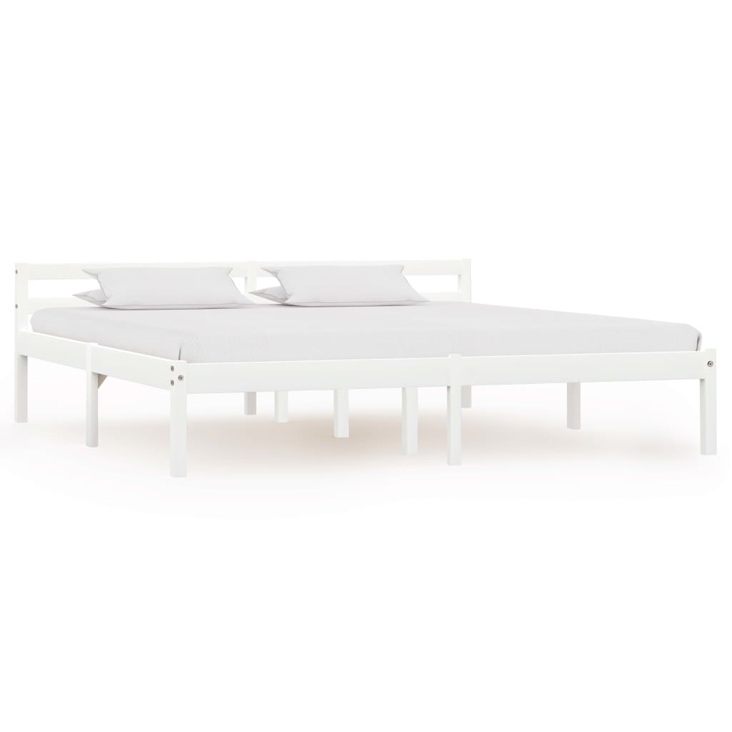 vidaXL Cadre de lit sans matelas blanc bois massif de pin 180x200 cm