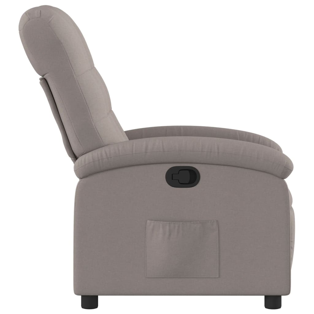 vidaXL Fauteuil inclinable Taupe Tissu