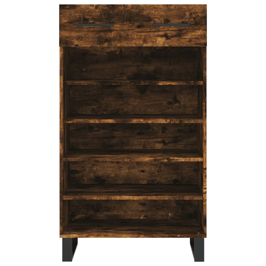 vidaXL Armoire à chaussures chêne fumé 60x35x105 cm bois d'ingénierie