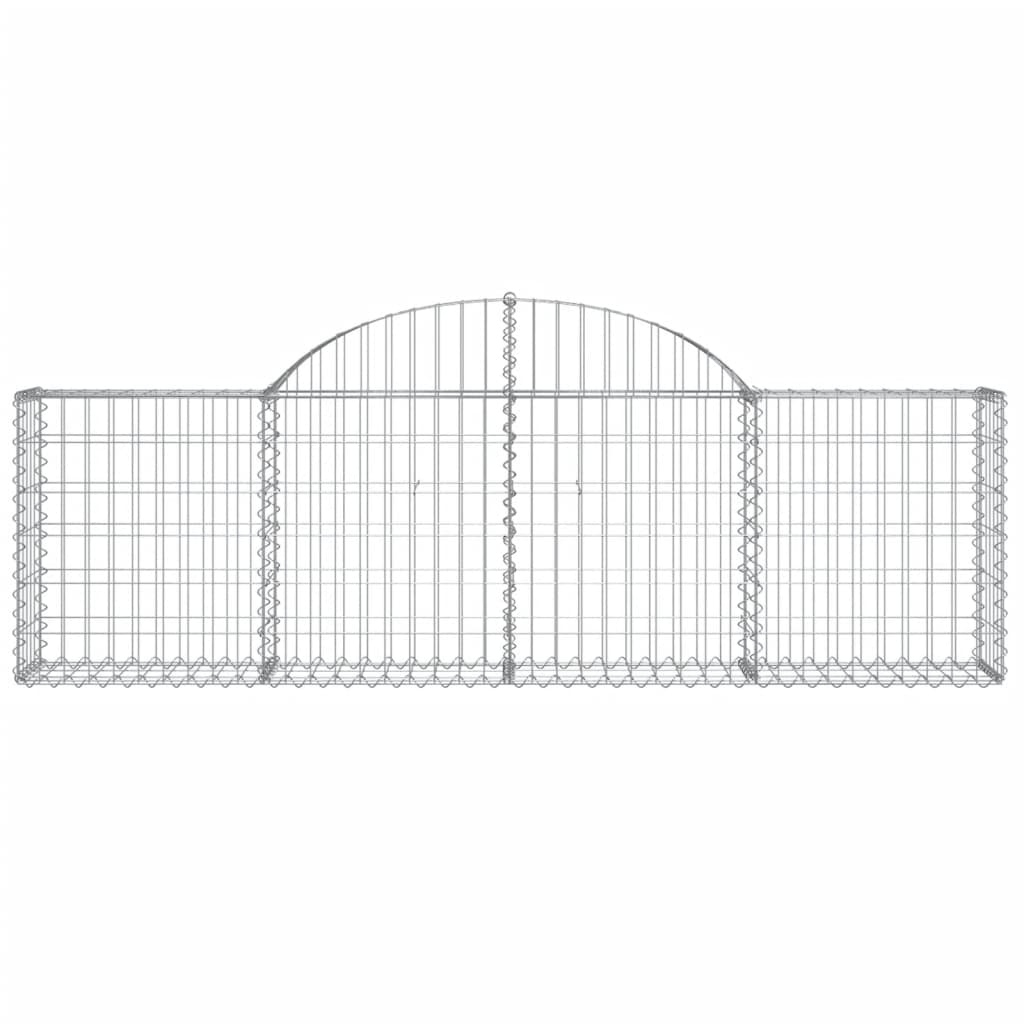 vidaXL Paniers à gabions arqués 13 pcs 200x30x60/80 cm Fer galvanisé