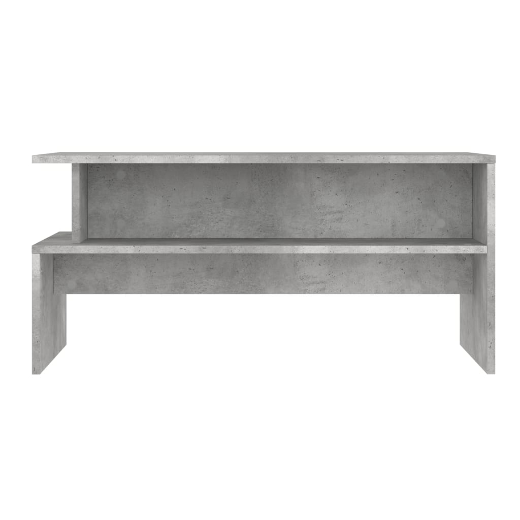 vidaXL Table basse gris béton 90x55x42,5 cm bois d'ingénierie