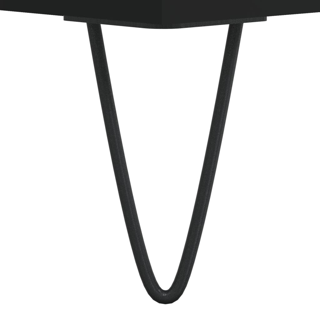 vidaXL Table basse Noir 90x49x45 cm Bois d'ingénierie