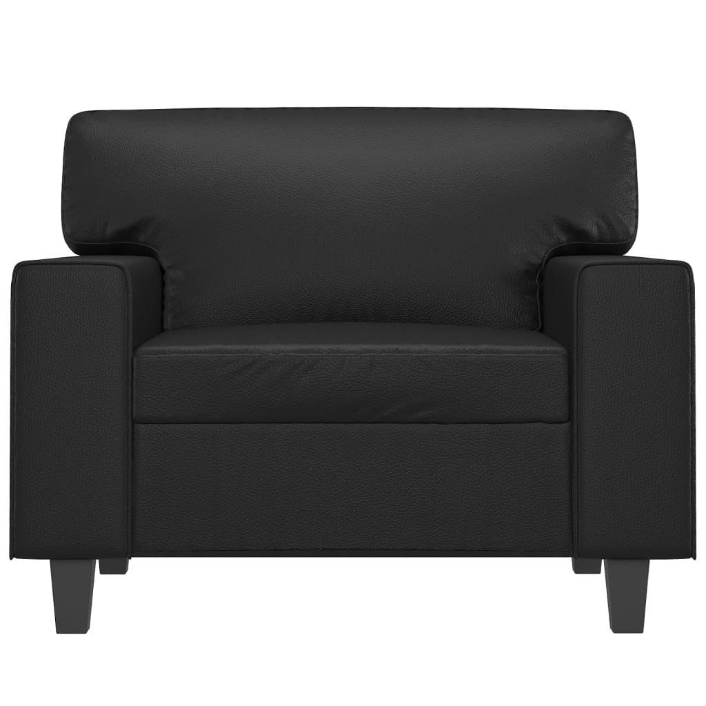 vidaXL Fauteuil Noir 60 cm Similicuir