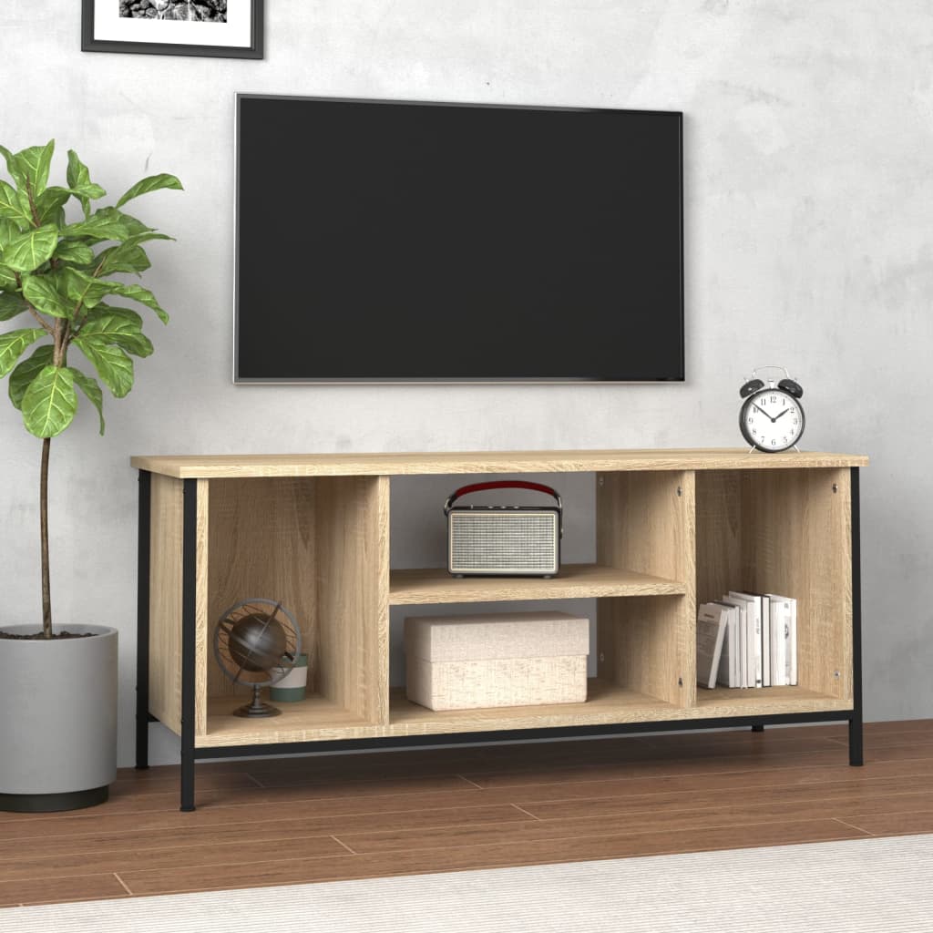 vidaXL Meuble TV chêne sonoma 102x35x45 cm bois d'ingénierie