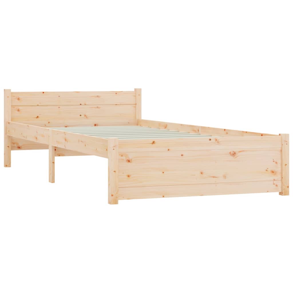 vidaXL Cadre de lit bois massif 90x190 cm simple