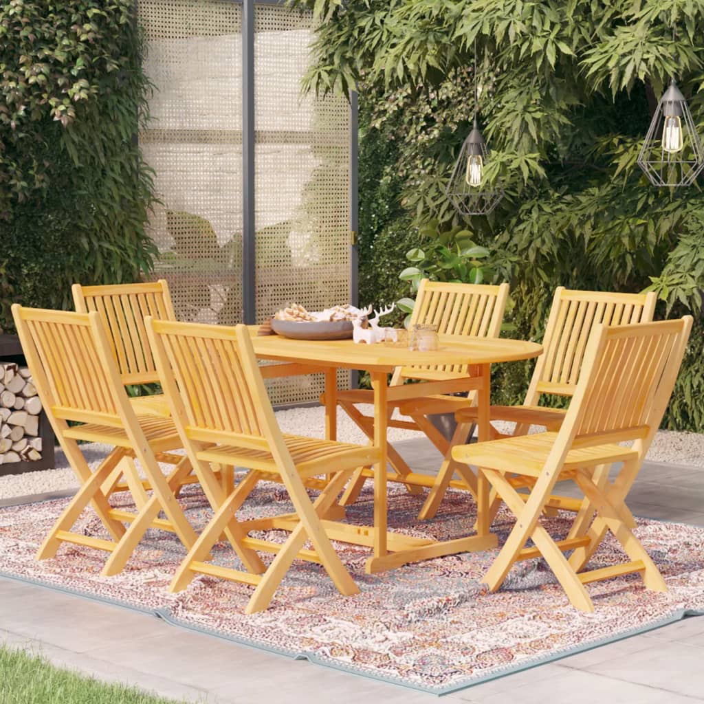 vidaXL Ensemble à manger de jardin 7 pcs Bois de teck massif