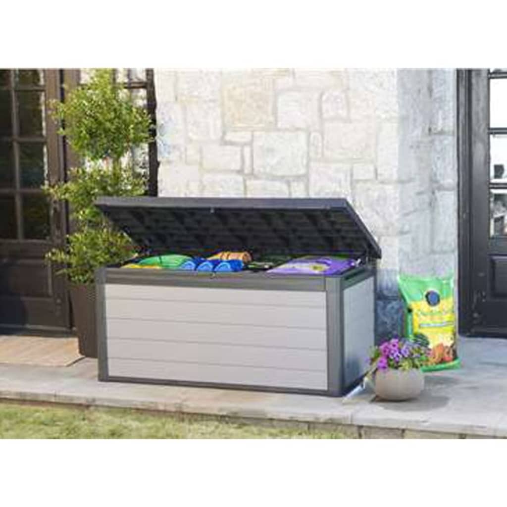 Keter Boîte de rangement de jardin Premier 570 L Gris