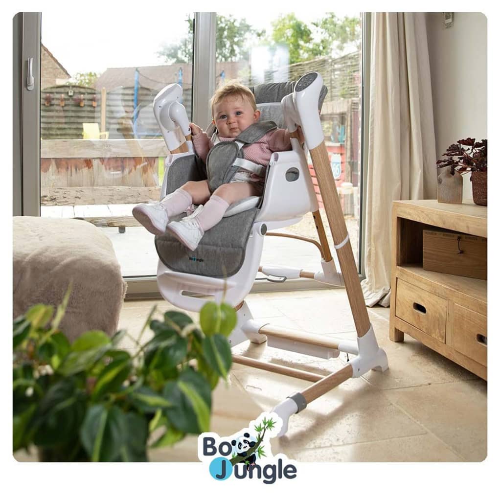 Bo Jungle Chaise haute berçante 2 en 1 Bois Blanc