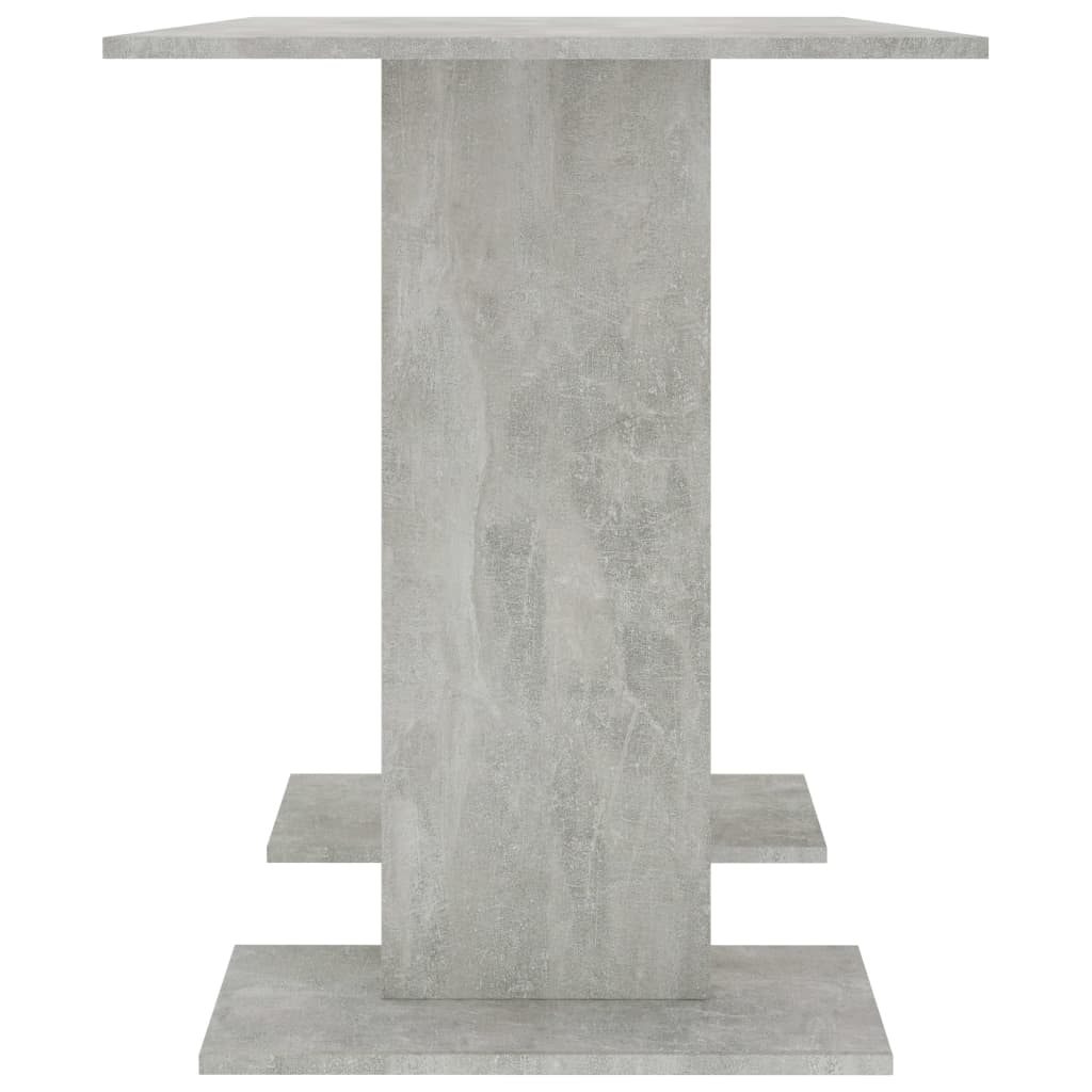 vidaXL Table de salle à manger Gris béton 110 x 60 x 75 cm Aggloméré