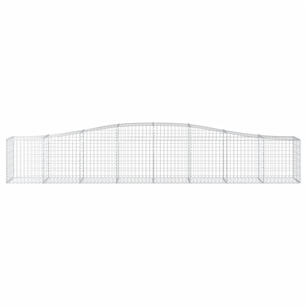 vidaXL Paniers à gabions arqués 5 pcs 400x50x60/80 cm Fer galvanisé