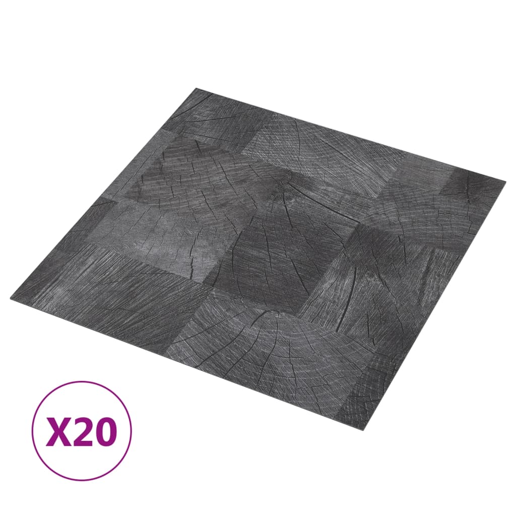 vidaXL Dalles de plancher autoadhésive 20 pcs PVC Structure à bois