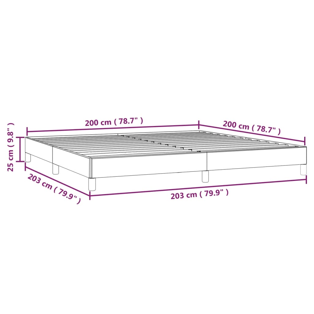 vidaXL Cadre de lit sans matelas rose 200x200 cm velours