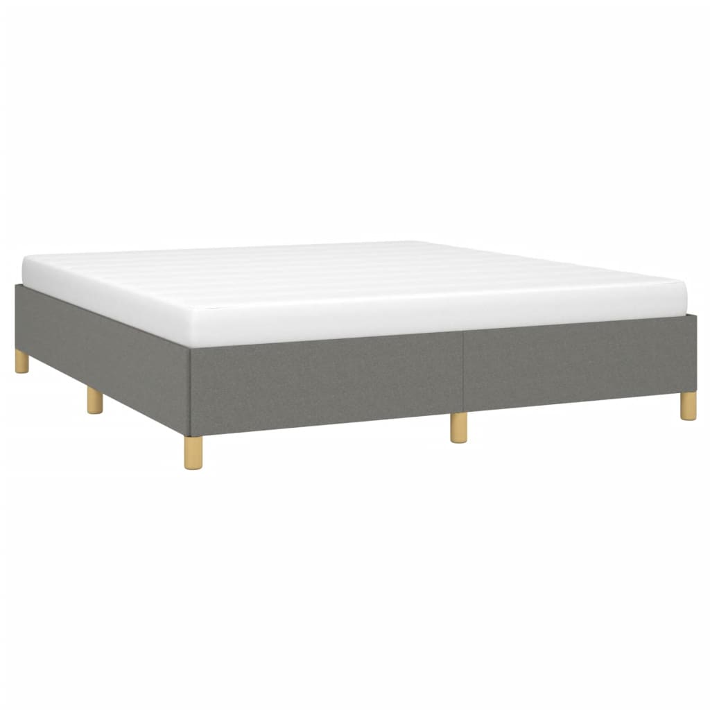 vidaXL Cadre de lit sans matelas gris foncé 160x200 cm tissu