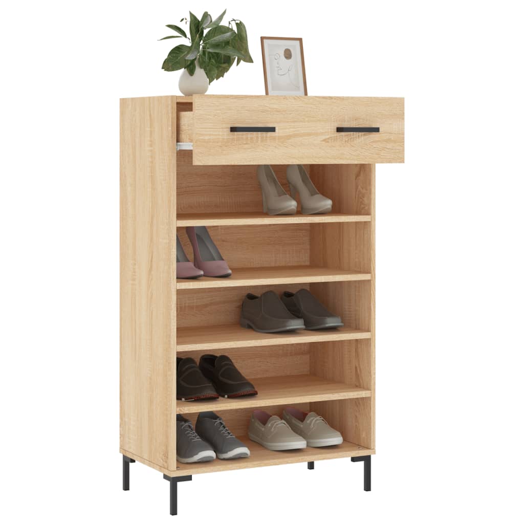 vidaXL Armoire à chaussures chêne sonoma 60x35x105cm bois d'ingénierie