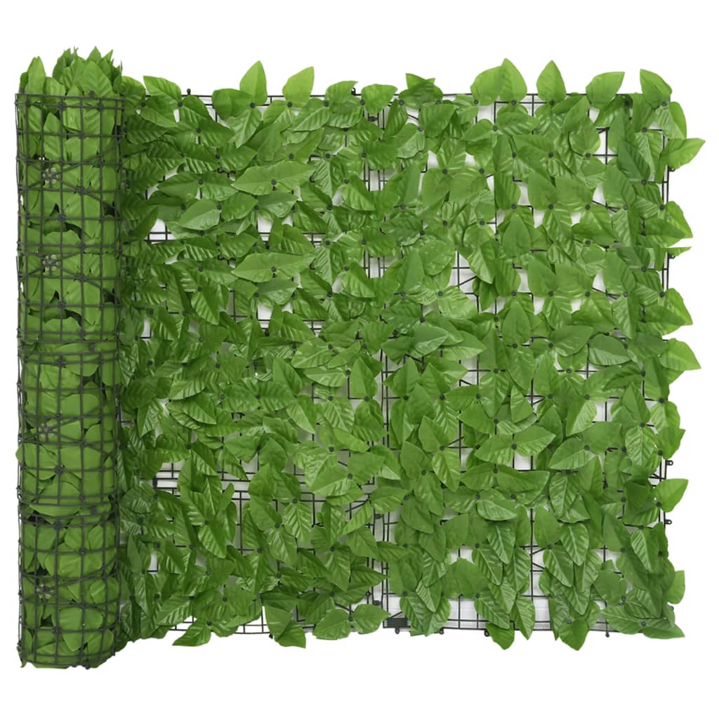 vidaXL Écran de balcon avec feuilles vert 300x100 cm