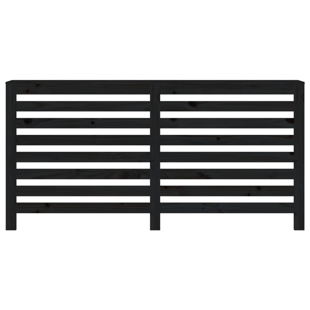 vidaXL Cache-radiateur Noir 169x19x84 cm Bois massif de pin