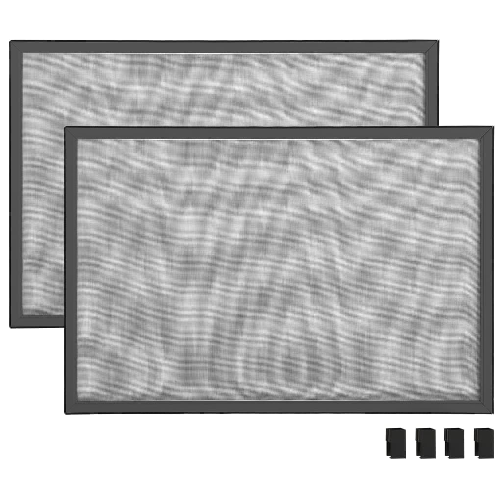vidaXL Moustiquaire extensible pour fenêtres Anthracite (100-193)x75cm
