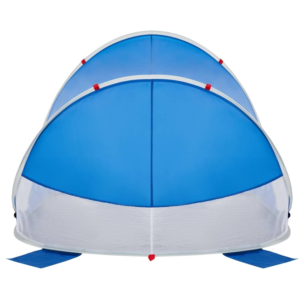 vidaXL Tente de plage bleu azuré escamotable imperméable