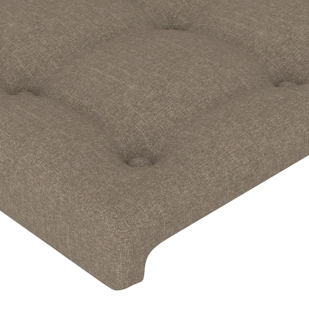 vidaXL Tête de lit à LED Taupe 80x5x78/88 cm Tissu