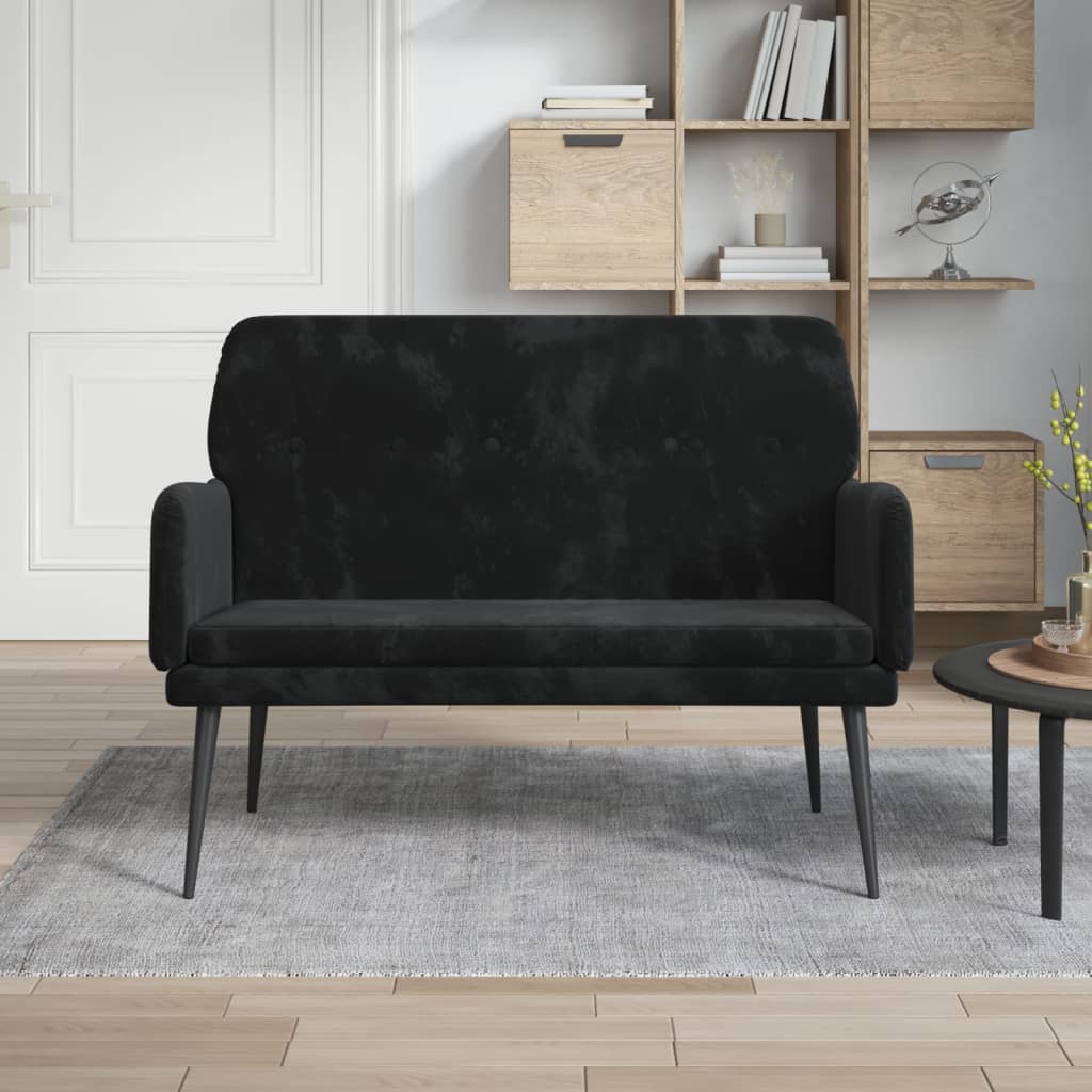 vidaXL Banc Noir 108x79x79 cm Velours