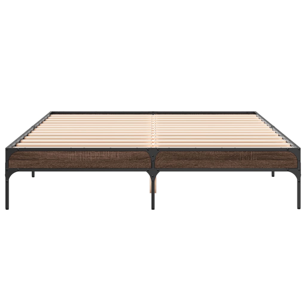 vidaXL Cadre de lit sans matelas chêne marron 140x200 cm