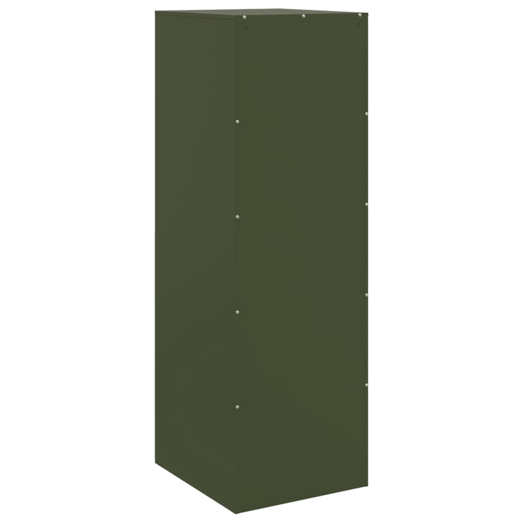 vidaXL Buffet vert olive 34,5x39x107 cm acier