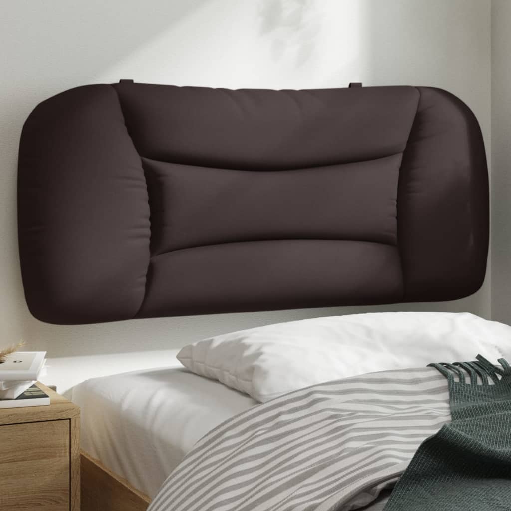 vidaXL Coussin de tête de lit marron foncé 80 cm tissu