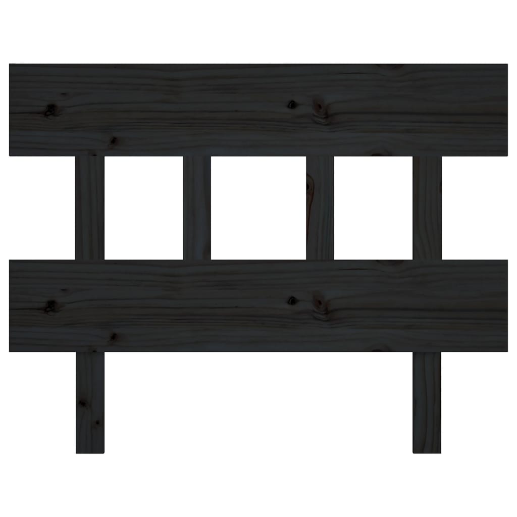 vidaXL Tête de lit Noir 103,5x3x81 cm Bois massif de pin