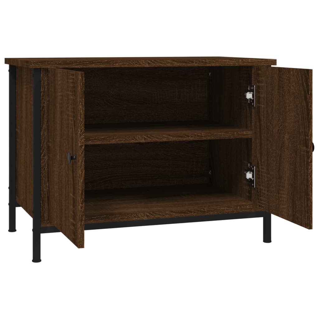 vidaXL Meuble TV avec portes chêne marron 60x35x45cm bois d'ingénierie