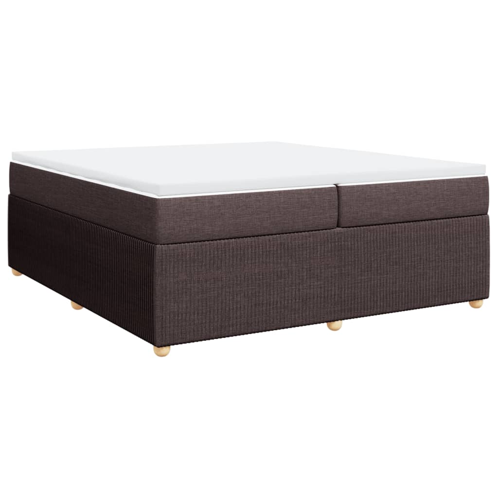 vidaXL Sommier à lattes de lit avec matelas Marron foncé 200x200 cm