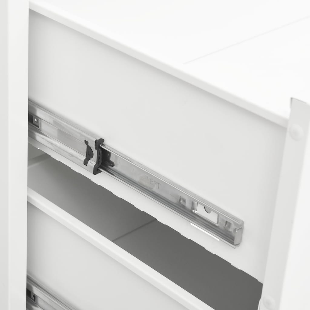 vidaXL Armoire à tiroirs industrielle Blanc 78x40x93 cm Métal
